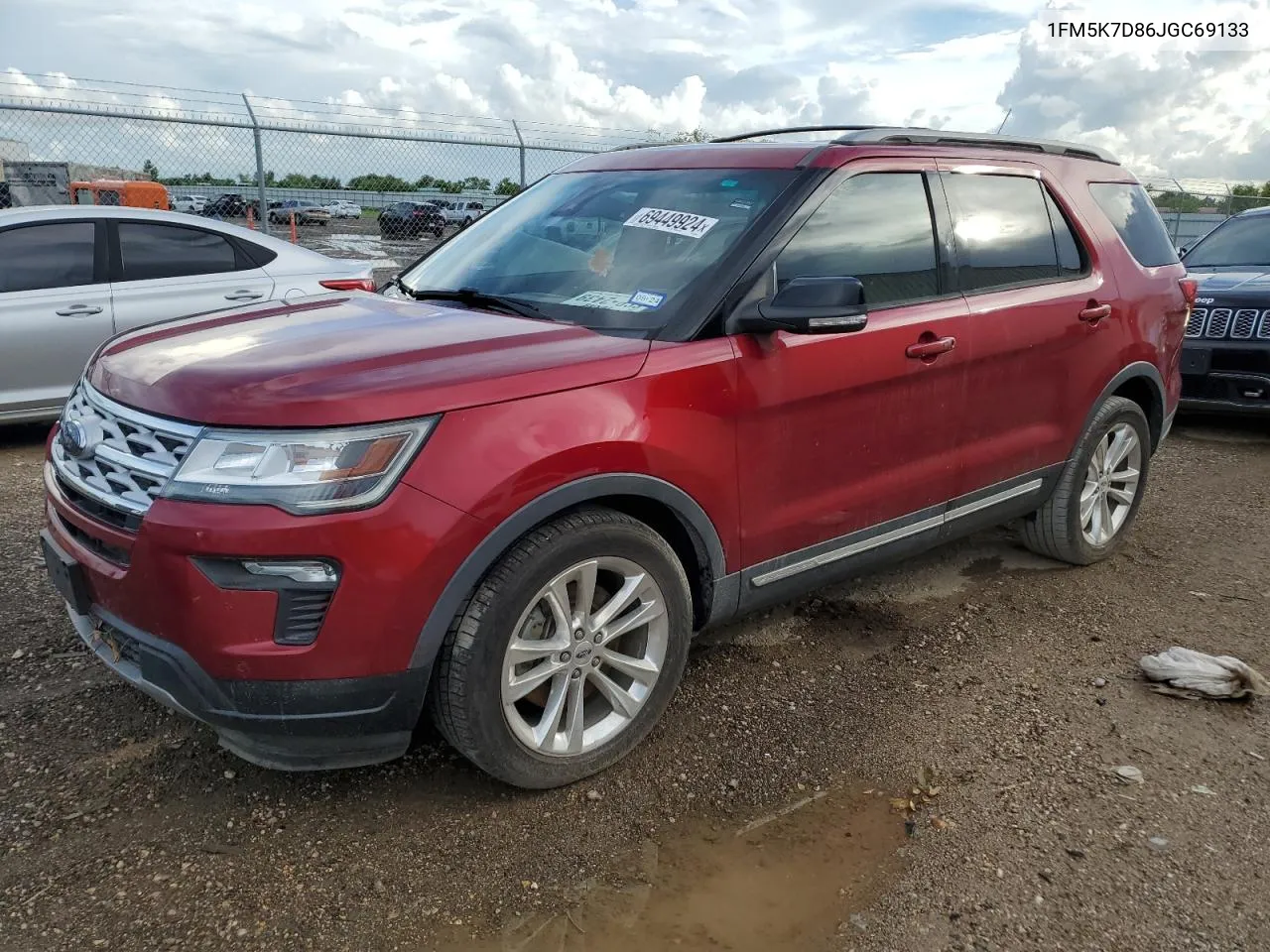 2018 Ford Explorer Xlt VIN: 1FM5K7D86JGC69133 Lot: 69449924