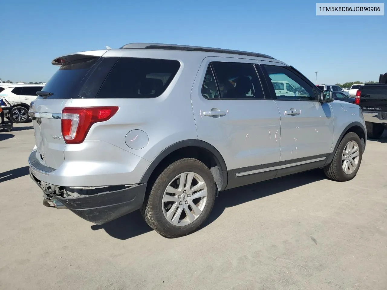 2018 Ford Explorer Xlt VIN: 1FM5K8D86JGB90986 Lot: 70062504