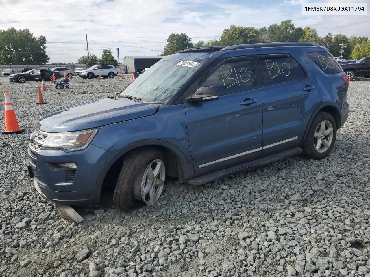 2018 Ford Explorer Xlt VIN: 1FM5K7D8XJGA11794 Lot: 70099304