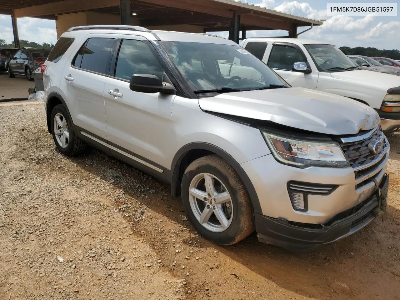 1FM5K7D86JGB51597 2018 Ford Explorer Xlt