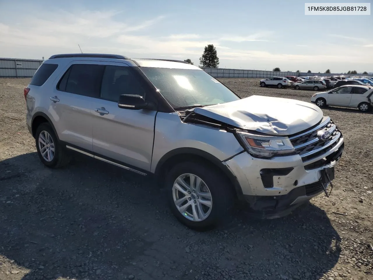 2018 Ford Explorer Xlt VIN: 1FM5K8D85JGB81728 Lot: 71057094