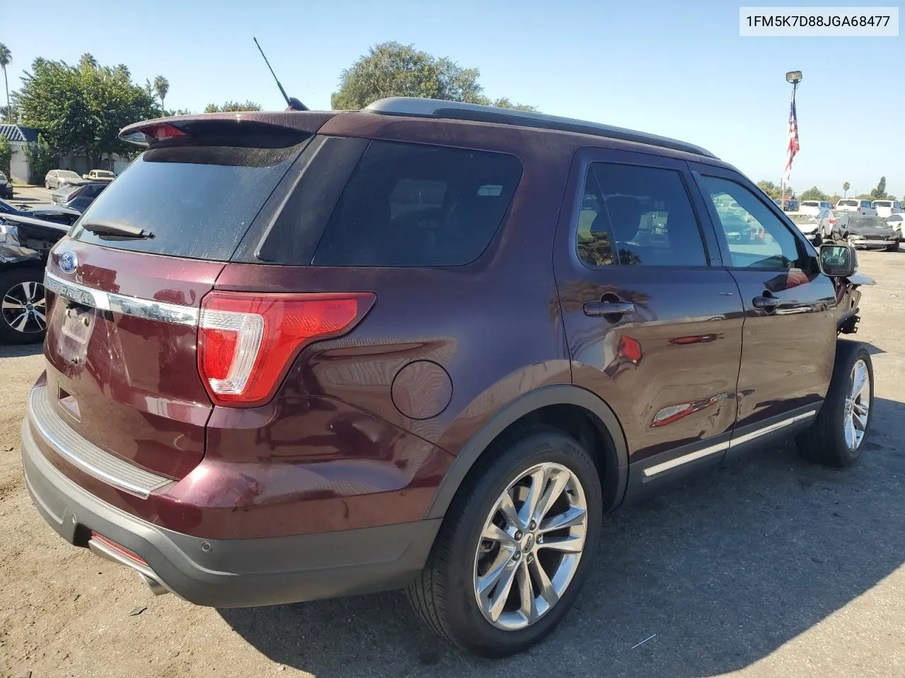 1FM5K7D88JGA68477 2018 Ford Explorer Xlt