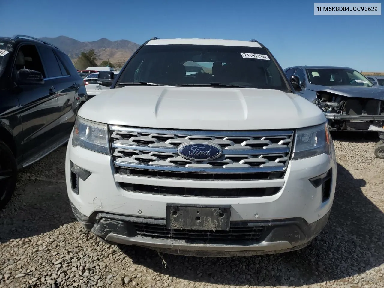 2018 Ford Explorer Xlt VIN: 1FM5K8D84JGC93629 Lot: 71199154