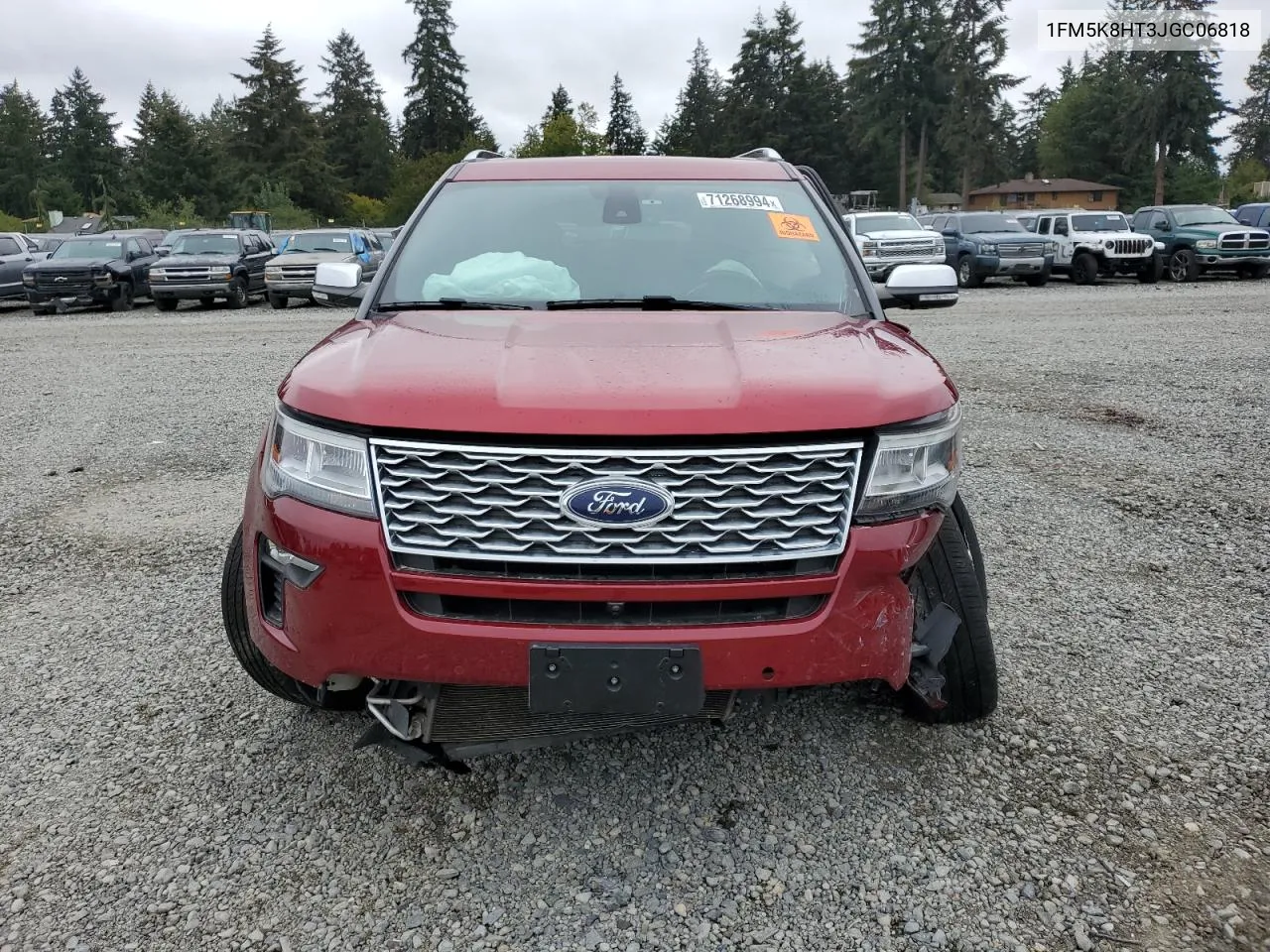 1FM5K8HT3JGC06818 2018 Ford Explorer Platinum