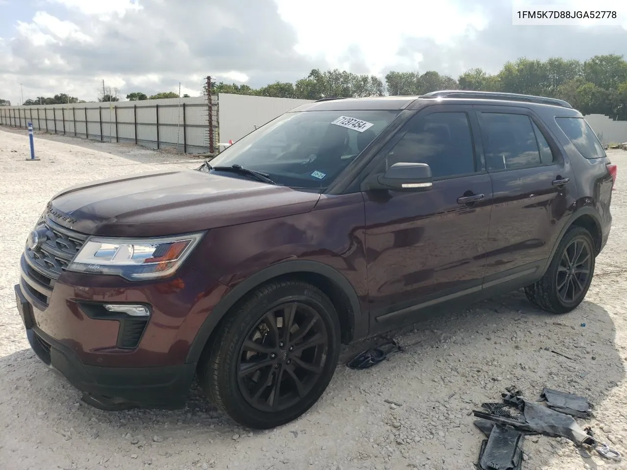 2018 Ford Explorer Xlt VIN: 1FM5K7D88JGA52778 Lot: 71297454