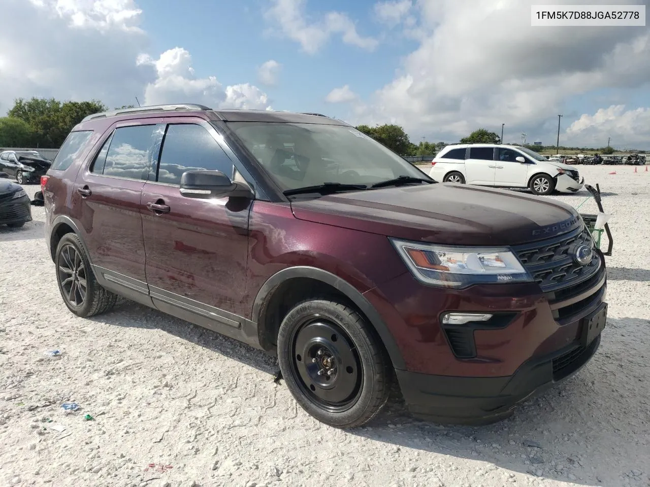 1FM5K7D88JGA52778 2018 Ford Explorer Xlt