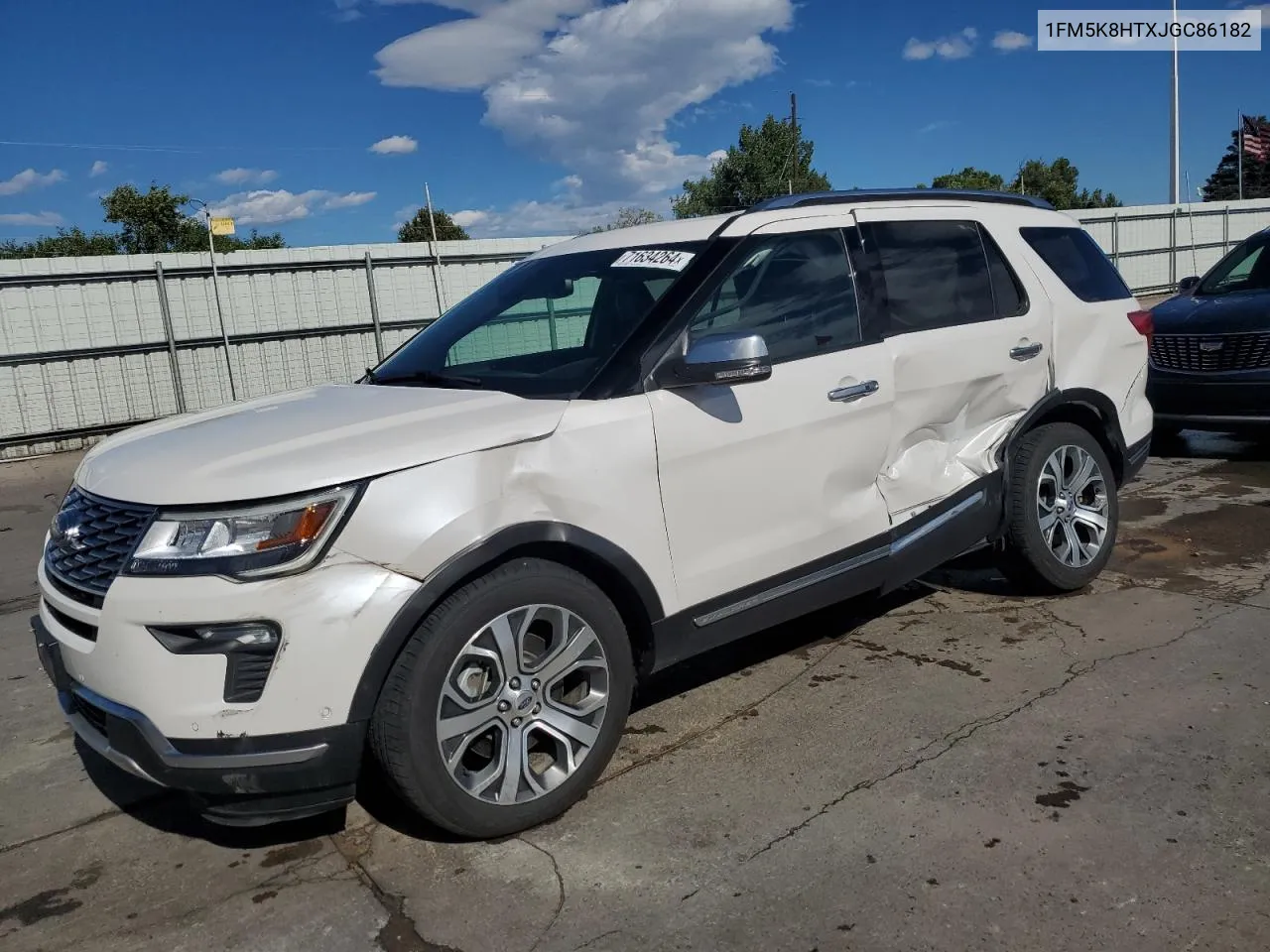 2018 Ford Explorer Platinum VIN: 1FM5K8HTXJGC86182 Lot: 71634264