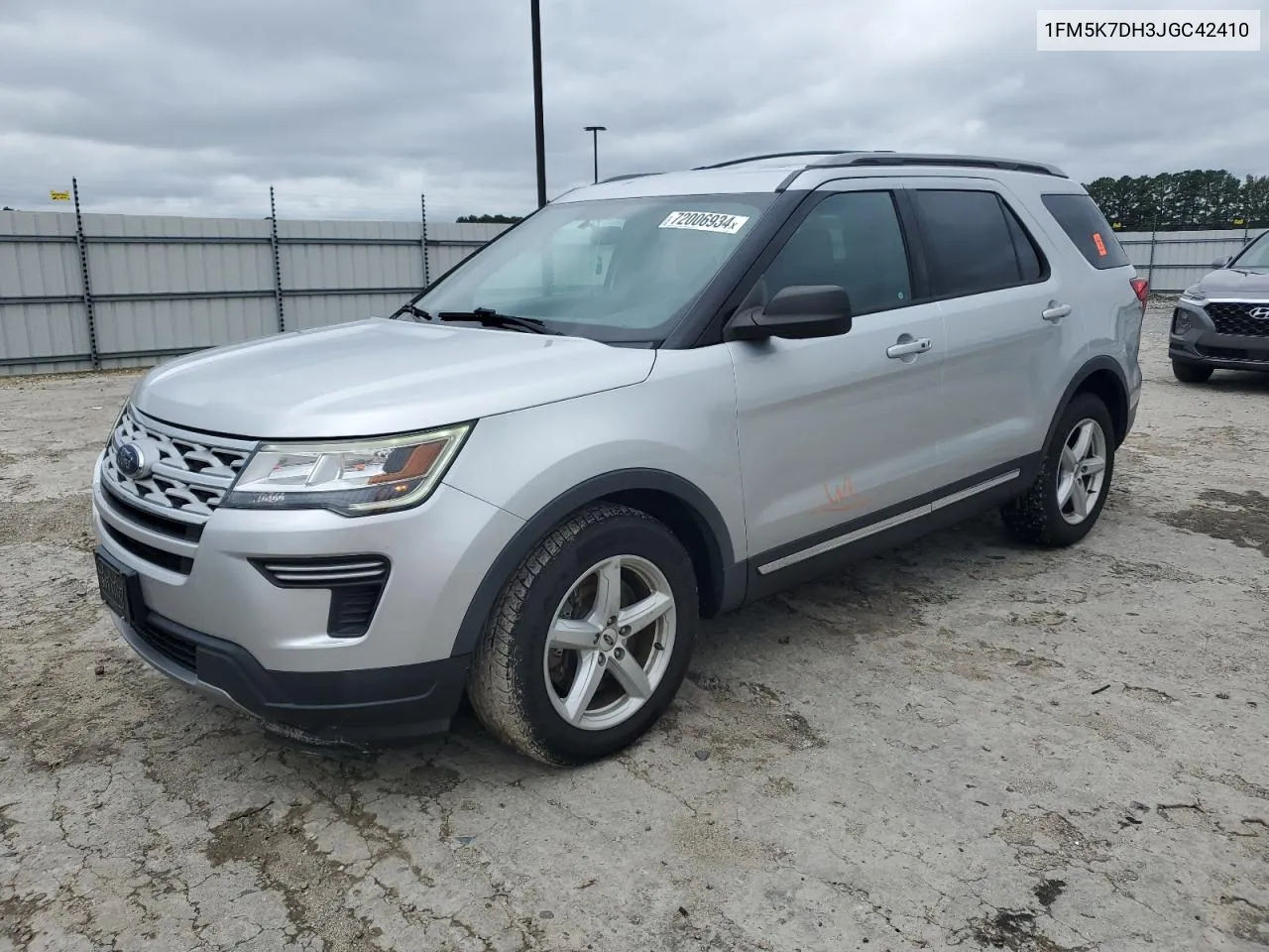 2018 Ford Explorer Xlt VIN: 1FM5K7DH3JGC42410 Lot: 72006934