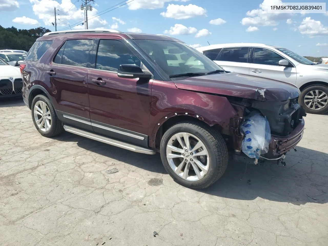 2018 Ford Explorer Xlt VIN: 1FM5K7D82JGB39401 Lot: 72055914