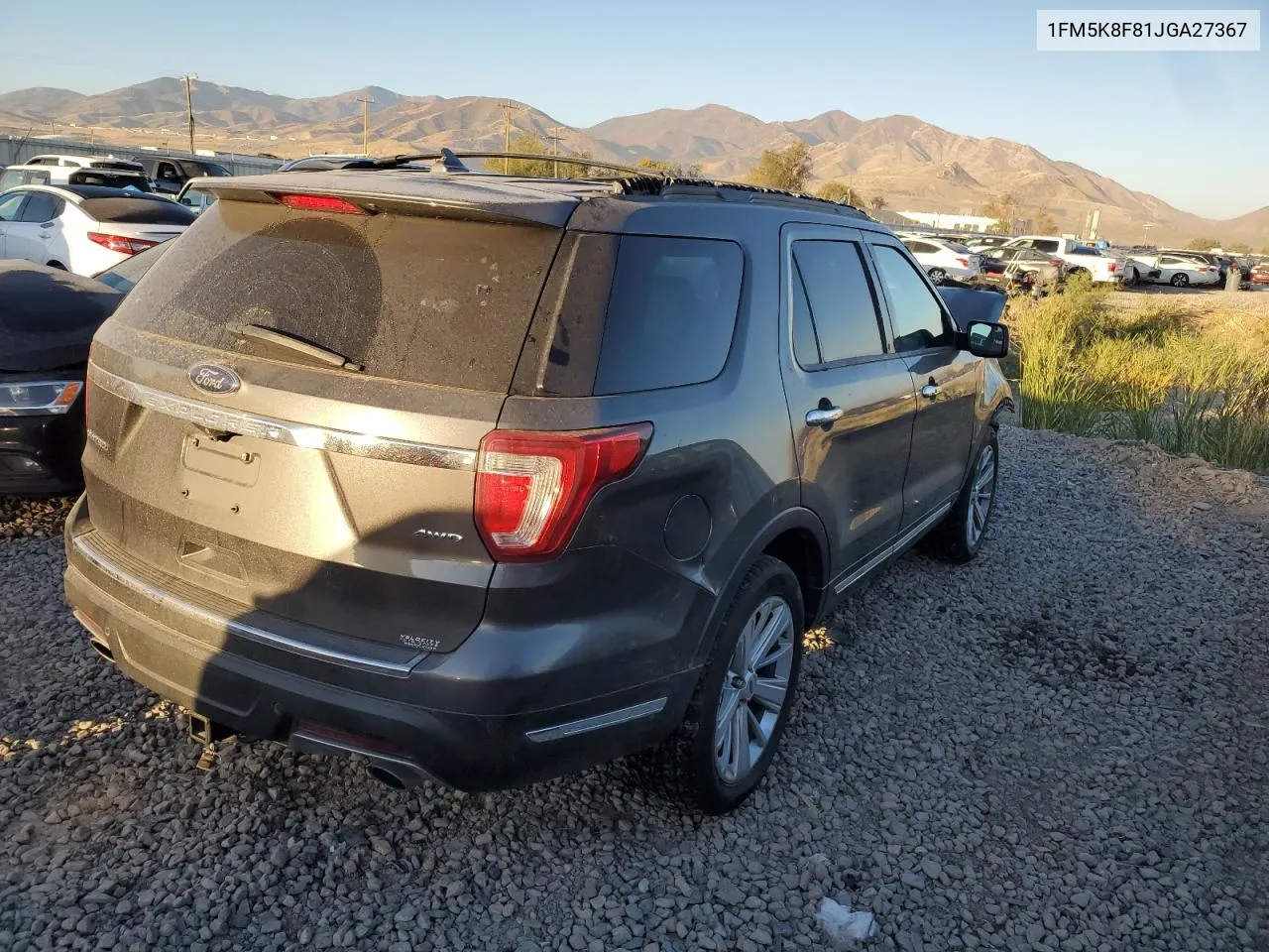 2018 Ford Explorer Limited VIN: 1FM5K8F81JGA27367 Lot: 72283354