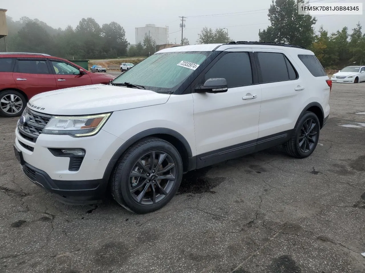 2018 Ford Explorer Xlt VIN: 1FM5K7D81JGB84345 Lot: 72333974