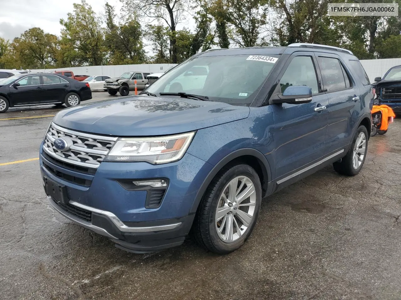 2018 Ford Explorer Limited VIN: 1FM5K7FH6JGA00062 Lot: 72364334