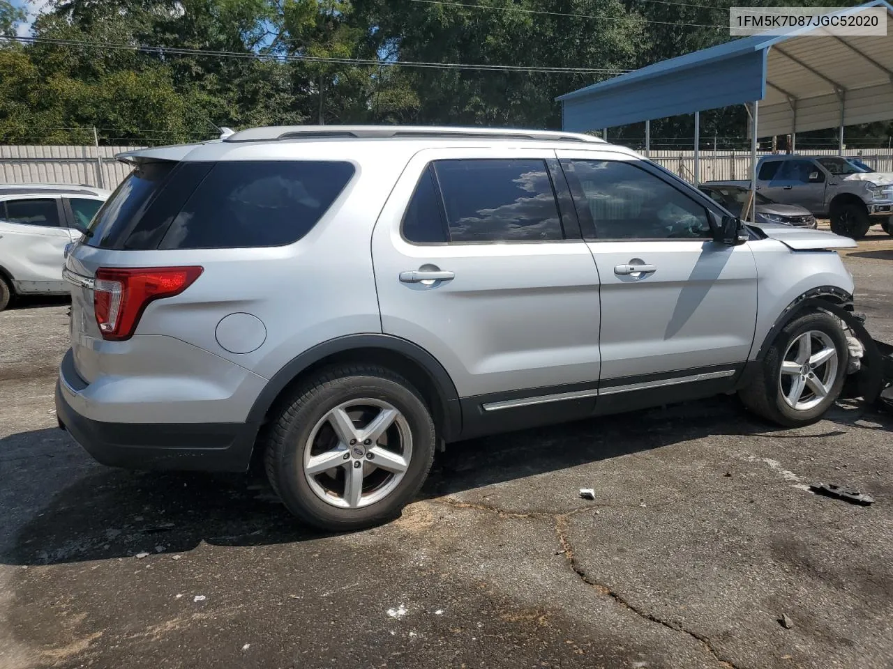 2018 Ford Explorer Xlt VIN: 1FM5K7D87JGC52020 Lot: 72472074