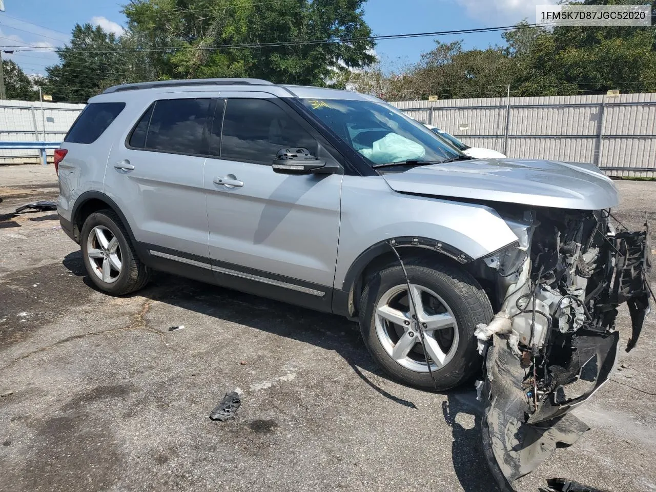 2018 Ford Explorer Xlt VIN: 1FM5K7D87JGC52020 Lot: 72472074