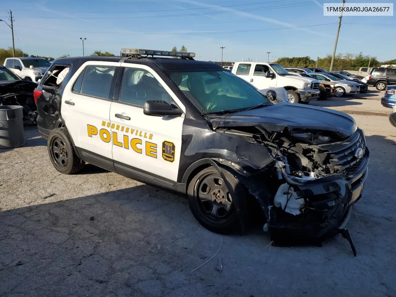 2018 Ford Explorer Police Interceptor VIN: 1FM5K8AR0JGA26677 Lot: 73508584