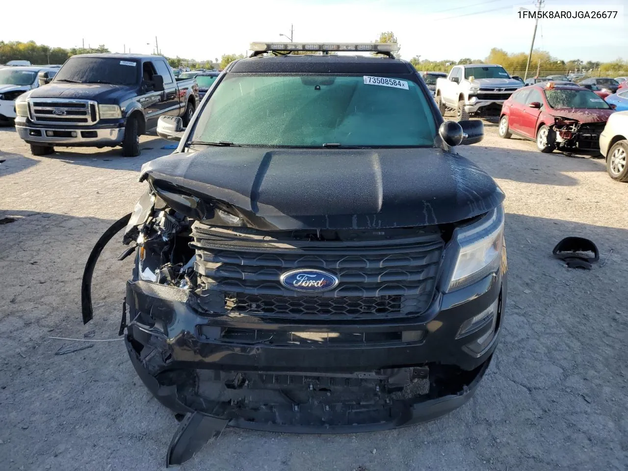 2018 Ford Explorer Police Interceptor VIN: 1FM5K8AR0JGA26677 Lot: 73508584