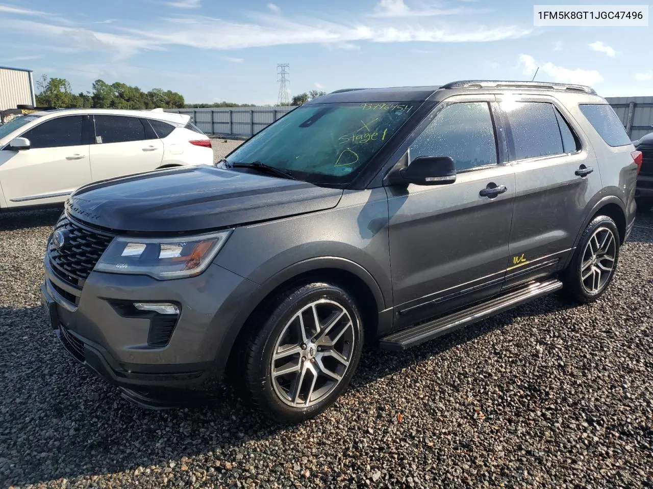 1FM5K8GT1JGC47496 2018 Ford Explorer Sport