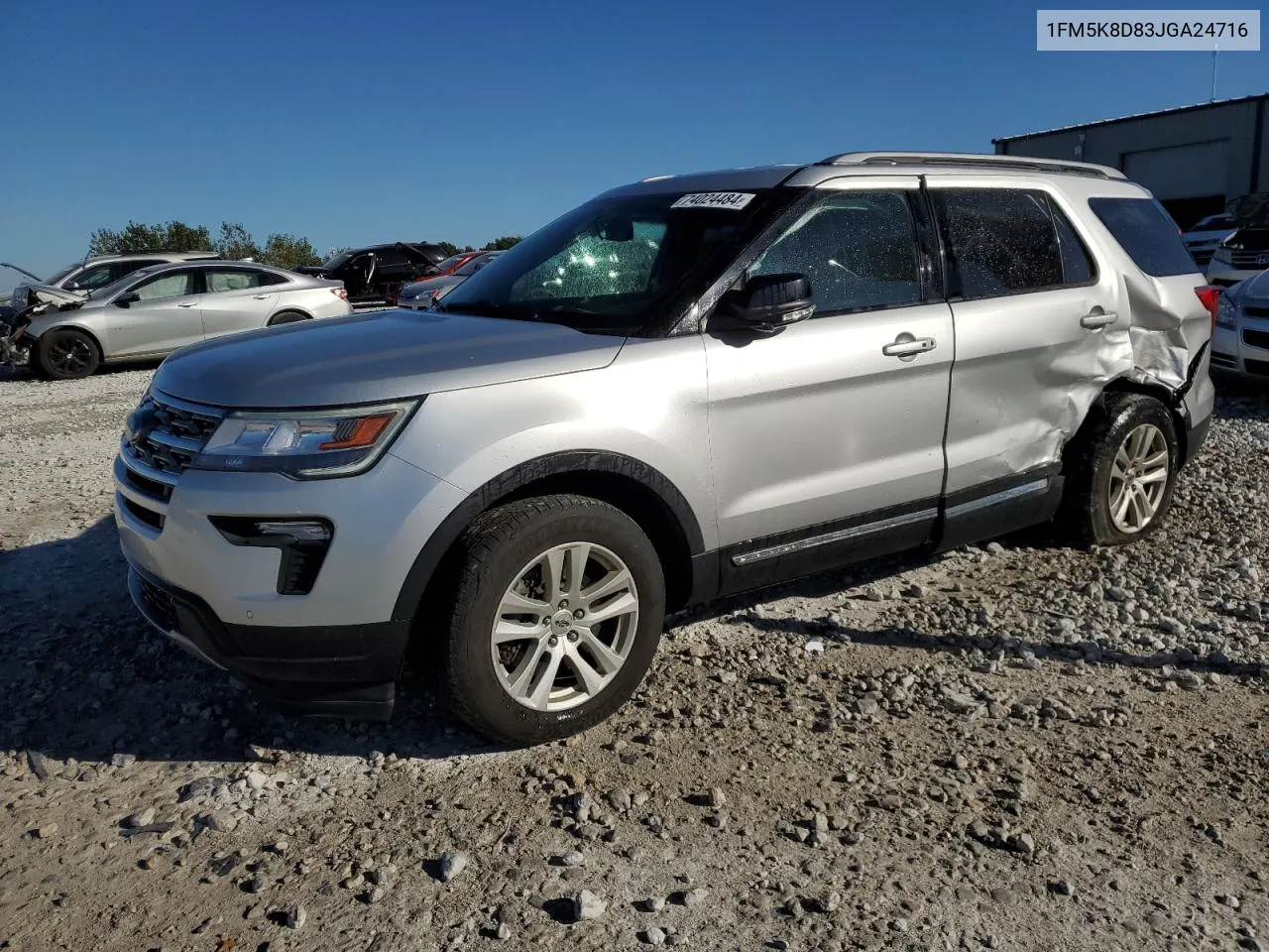 2018 Ford Explorer Xlt VIN: 1FM5K8D83JGA24716 Lot: 74024484