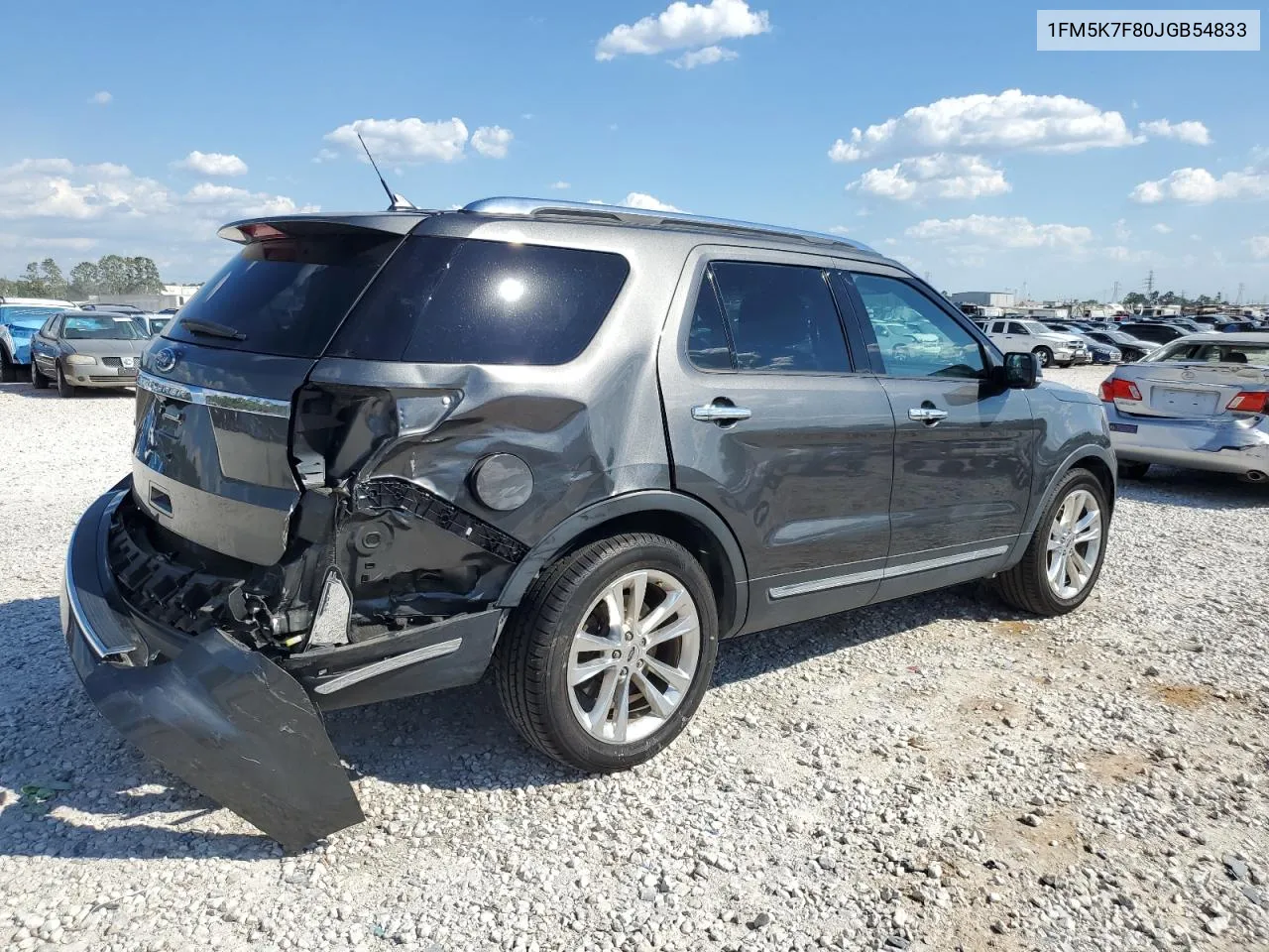 2018 Ford Explorer Limited VIN: 1FM5K7F80JGB54833 Lot: 74215554