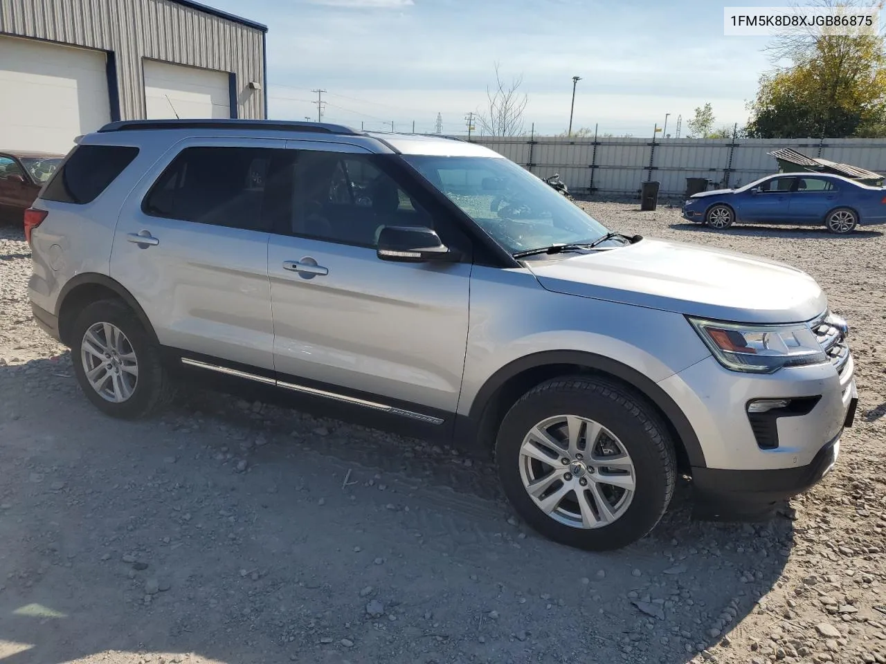 2018 Ford Explorer Xlt VIN: 1FM5K8D8XJGB86875 Lot: 74278274