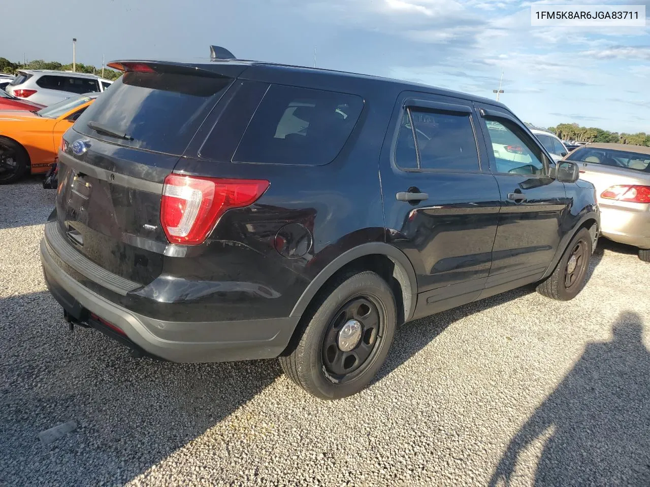 2018 Ford Explorer Police Interceptor VIN: 1FM5K8AR6JGA83711 Lot: 74344664