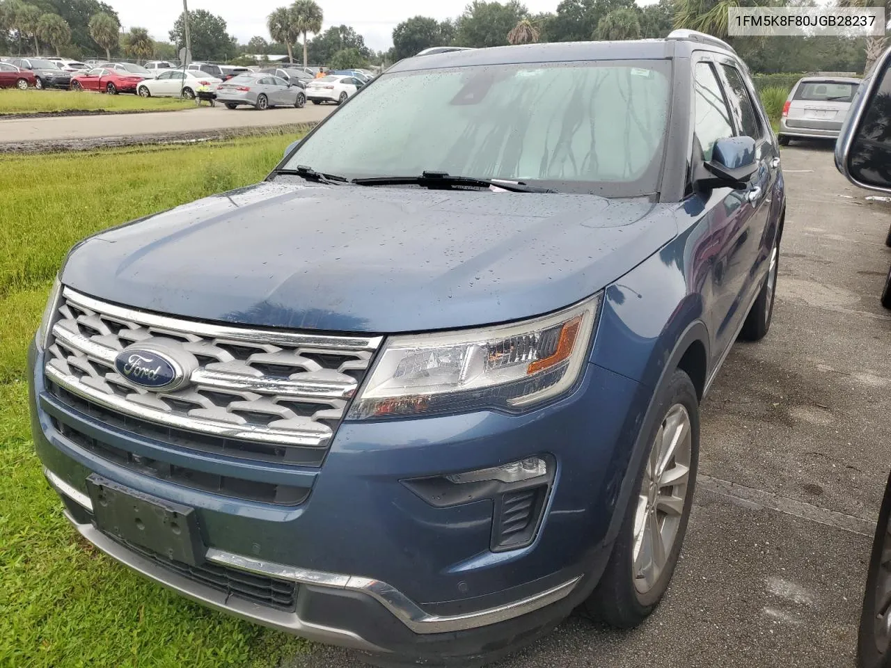 2018 Ford Explorer Limited VIN: 1FM5K8F80JGB28237 Lot: 74360054