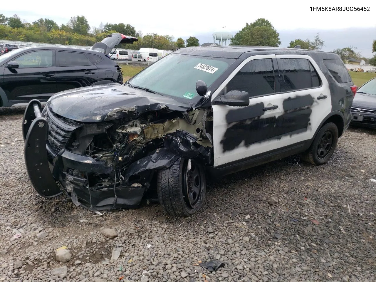 2018 Ford Explorer Police Interceptor VIN: 1FM5K8AR8JGC56452 Lot: 74383914