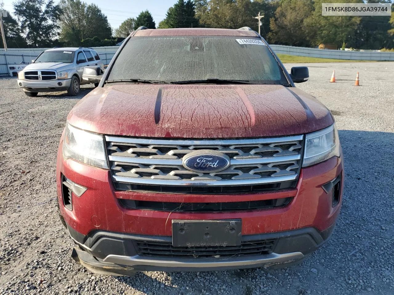 1FM5K8D86JGA39744 2018 Ford Explorer Xlt