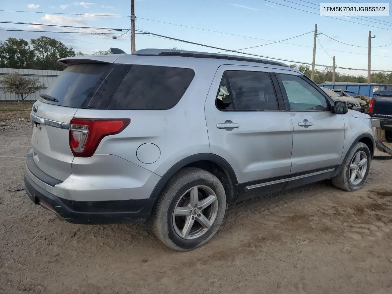 2018 Ford Explorer Xlt VIN: 1FM5K7D81JGB55542 Lot: 74477924