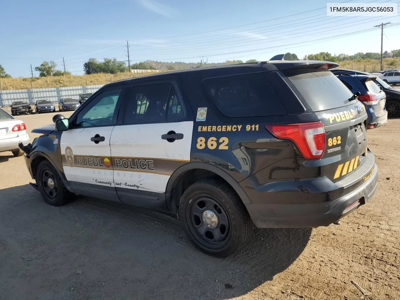 2018 Ford Explorer Police Interceptor VIN: 1FM5K8AR5JGC56053 Lot: 74517624