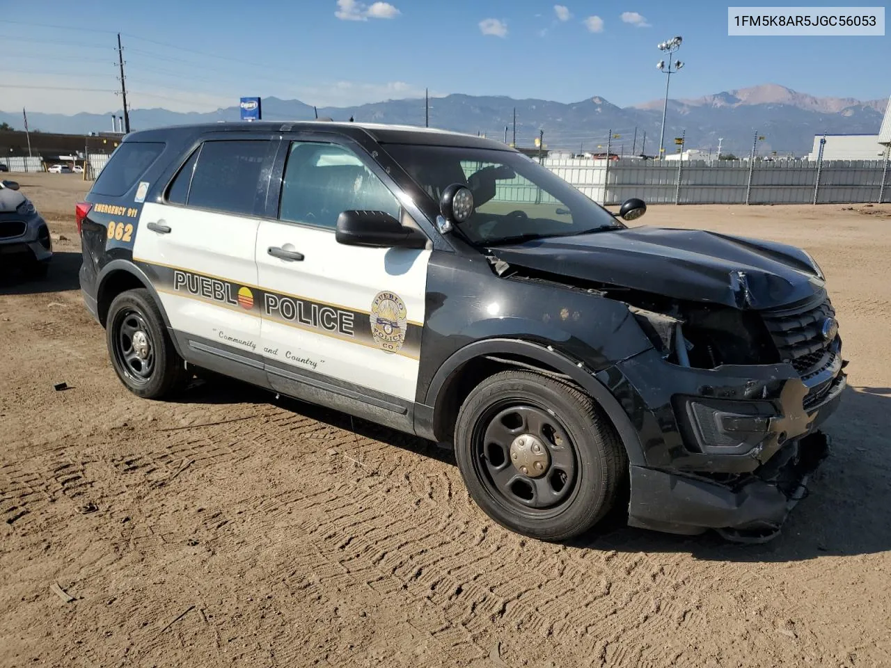 2018 Ford Explorer Police Interceptor VIN: 1FM5K8AR5JGC56053 Lot: 74517624