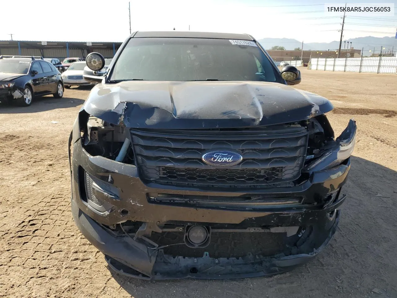 2018 Ford Explorer Police Interceptor VIN: 1FM5K8AR5JGC56053 Lot: 74517624