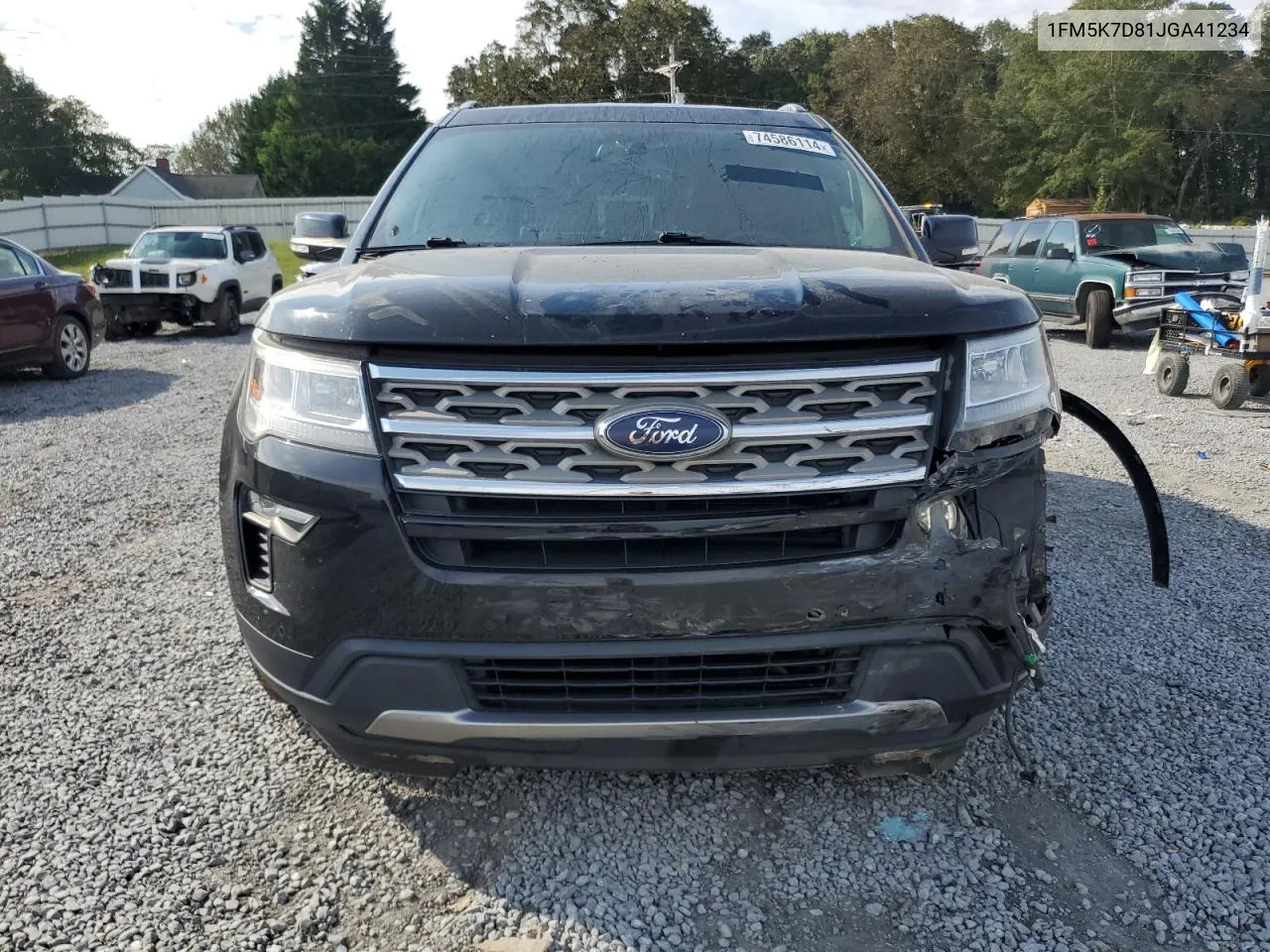 2018 Ford Explorer Xlt VIN: 1FM5K7D81JGA41234 Lot: 74586114