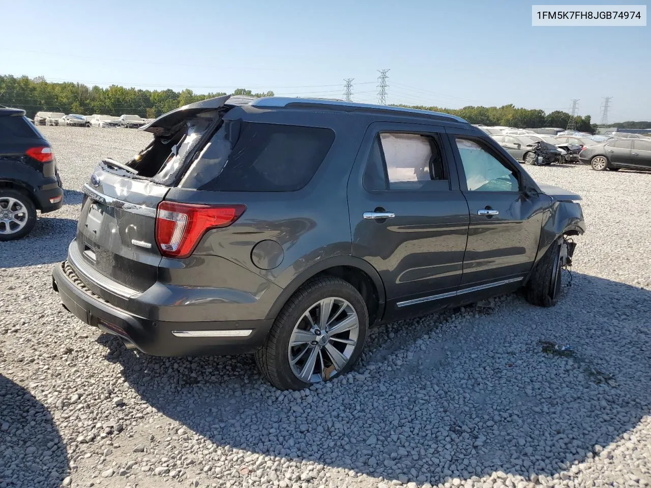 2018 Ford Explorer Limited VIN: 1FM5K7FH8JGB74974 Lot: 74602274