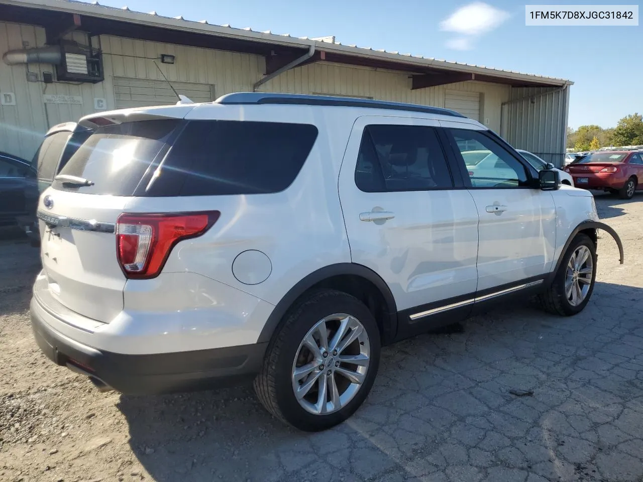 2018 Ford Explorer Xlt VIN: 1FM5K7D8XJGC31842 Lot: 74846504