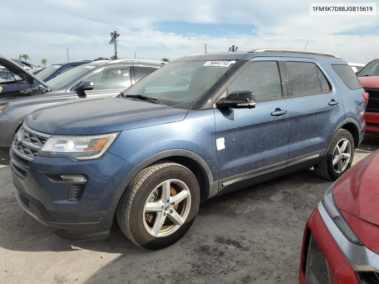 2018 Ford Explorer Xlt VIN: 1FM5K7D88JGB15619 Lot: 75044714