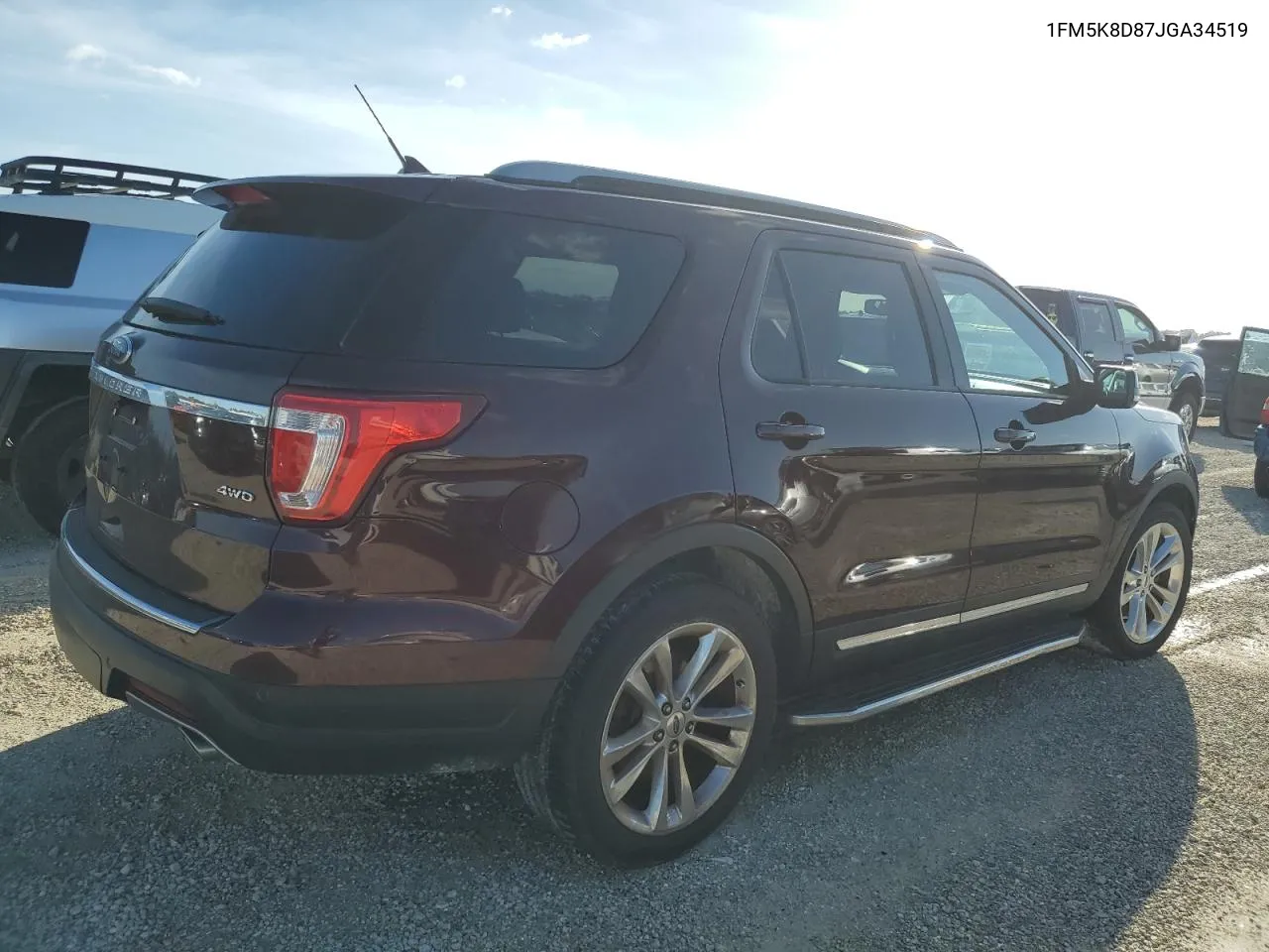 1FM5K8D87JGA34519 2018 Ford Explorer Xlt