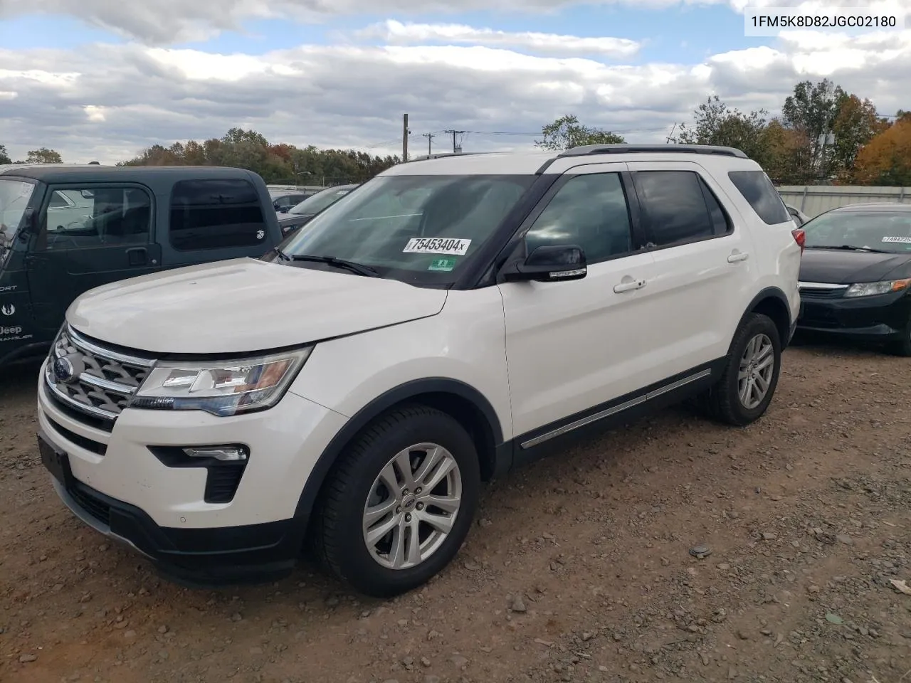 2018 Ford Explorer Xlt VIN: 1FM5K8D82JGC02180 Lot: 75453404