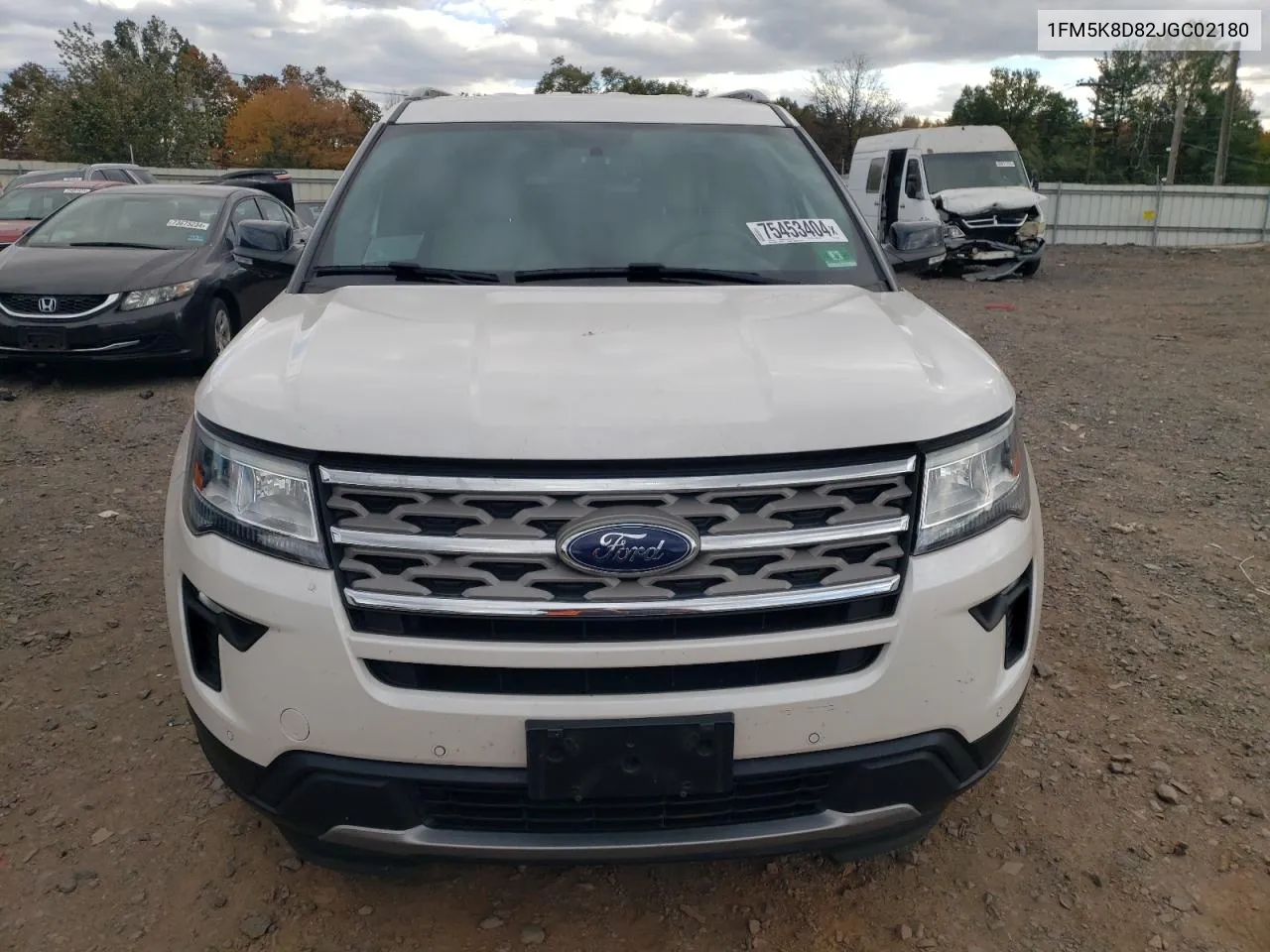 2018 Ford Explorer Xlt VIN: 1FM5K8D82JGC02180 Lot: 75453404