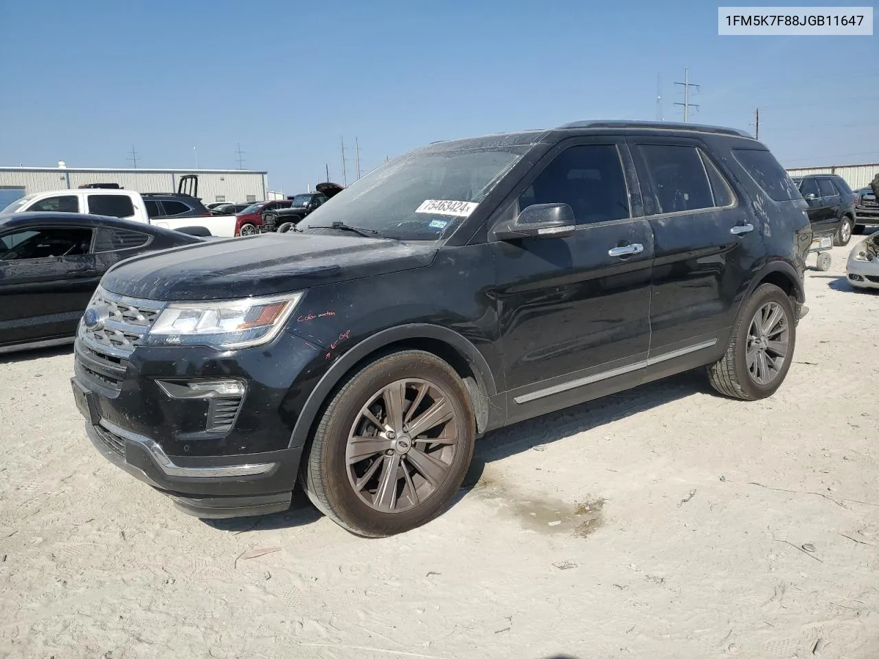 2018 Ford Explorer Limited VIN: 1FM5K7F88JGB11647 Lot: 75463424