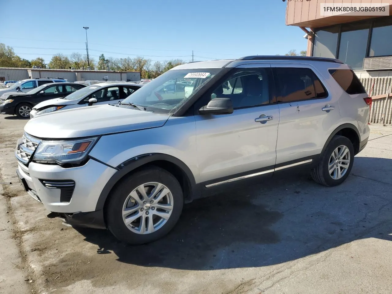 2018 Ford Explorer Xlt VIN: 1FM5K8D88JGB05193 Lot: 75590664