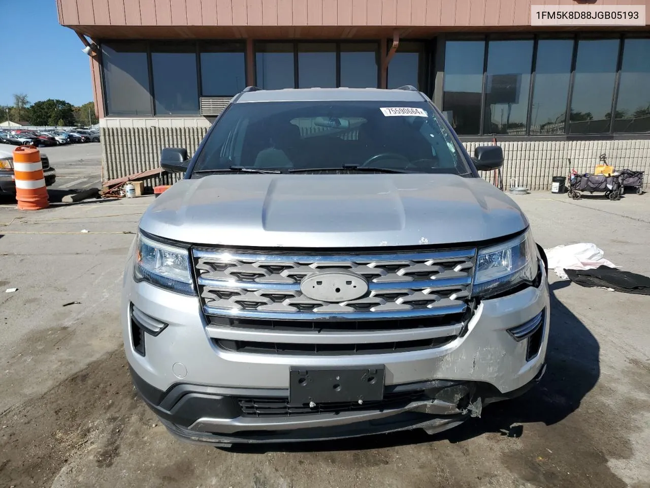 2018 Ford Explorer Xlt VIN: 1FM5K8D88JGB05193 Lot: 75590664