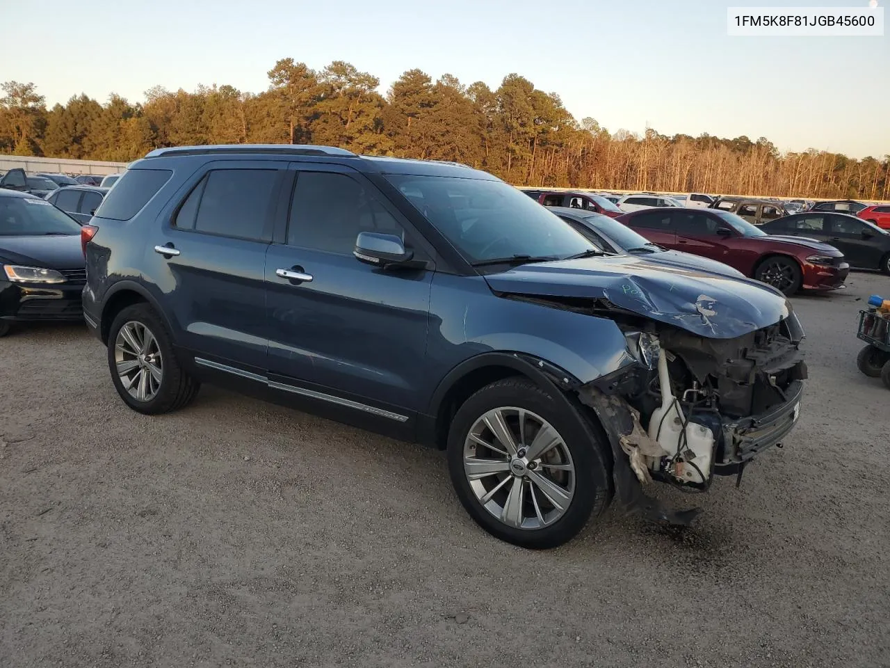 2018 Ford Explorer Limited VIN: 1FM5K8F81JGB45600 Lot: 75612294