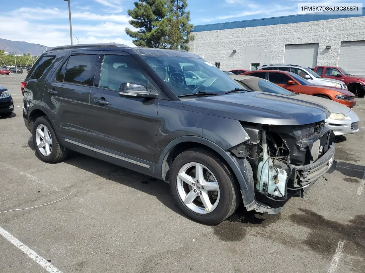 2018 Ford Explorer Xlt VIN: 1FM5K7D86JGC86871 Lot: 75860904