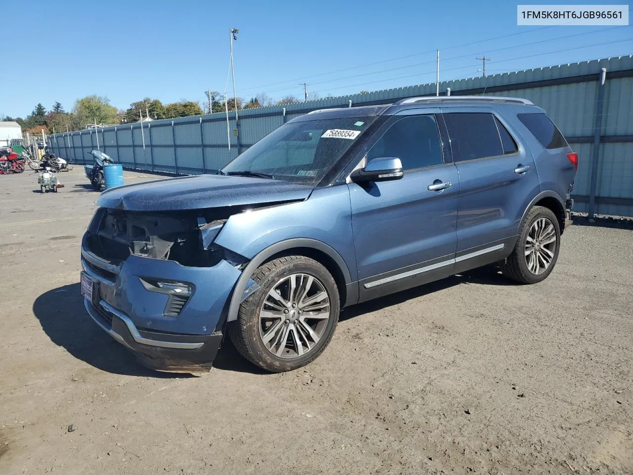 2018 Ford Explorer Platinum VIN: 1FM5K8HT6JGB96561 Lot: 75889354