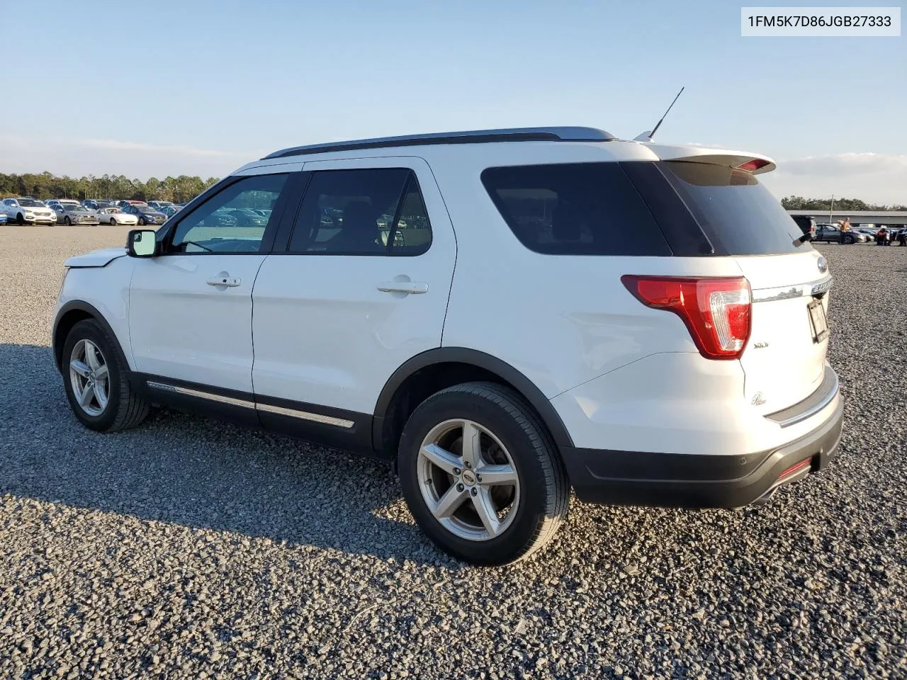 2018 Ford Explorer Xlt VIN: 1FM5K7D86JGB27333 Lot: 75958724