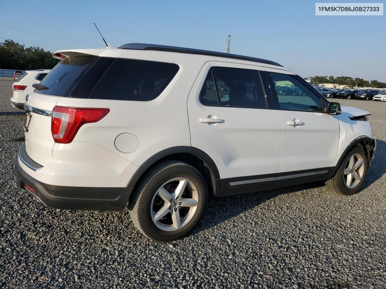 2018 Ford Explorer Xlt VIN: 1FM5K7D86JGB27333 Lot: 75958724