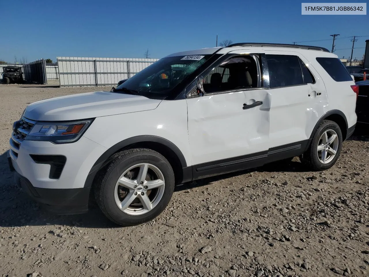 2018 Ford Explorer VIN: 1FM5K7B81JGB86342 Lot: 76094134