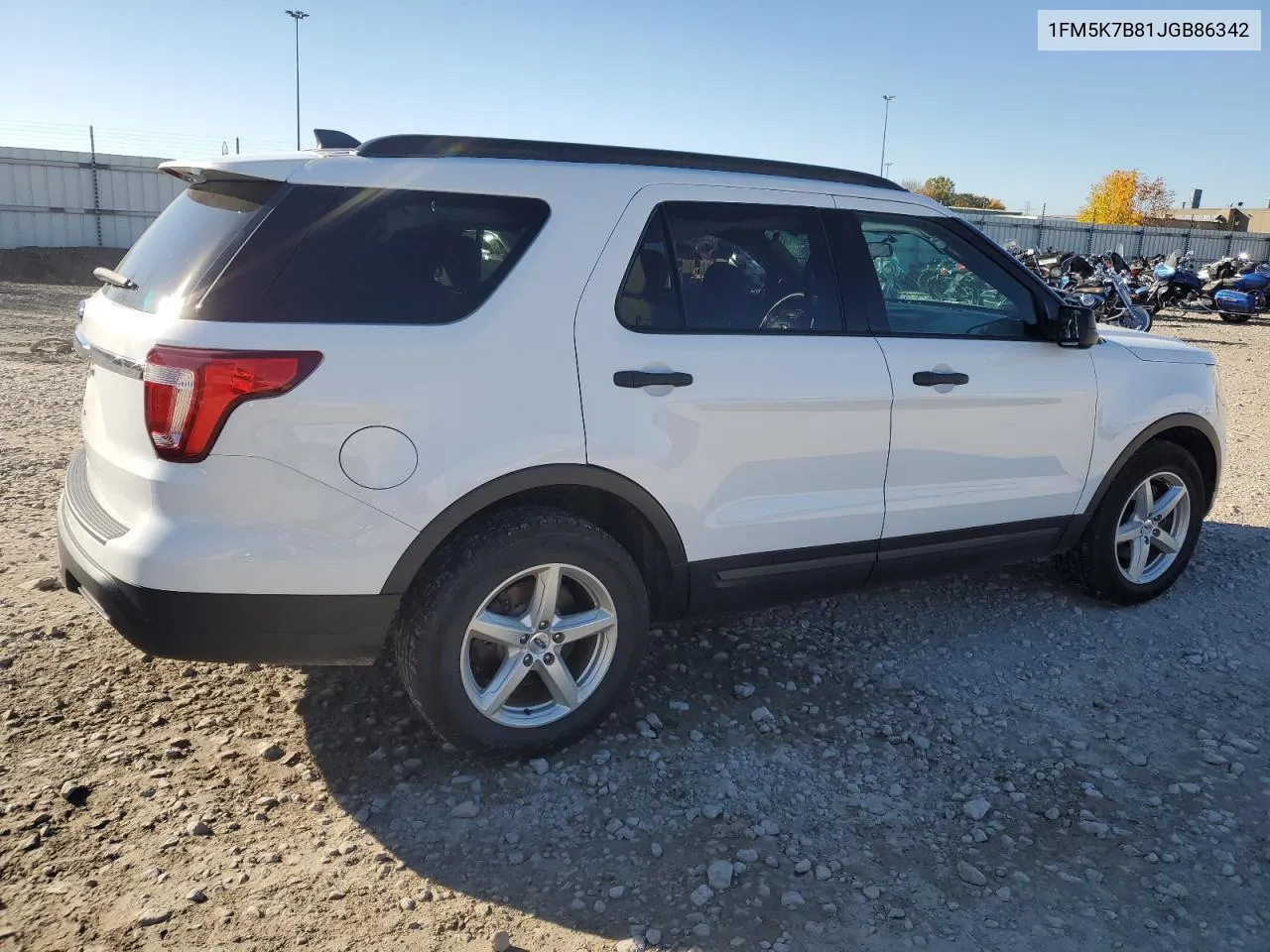 2018 Ford Explorer VIN: 1FM5K7B81JGB86342 Lot: 76094134