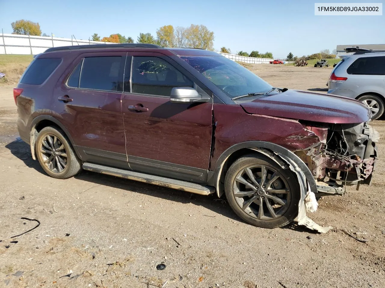 2018 Ford Explorer Xlt VIN: 1FM5K8D89JGA33002 Lot: 76359614